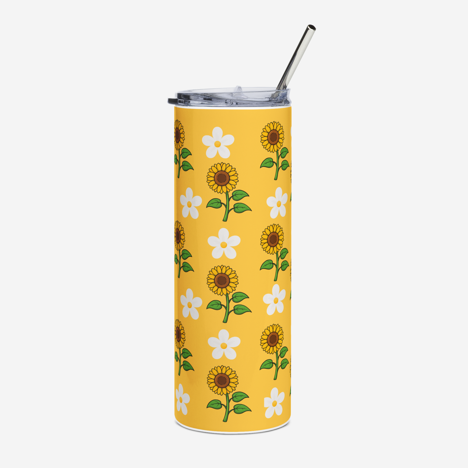 Sunflower Pattern - Tumbler Bottle 20 Oz